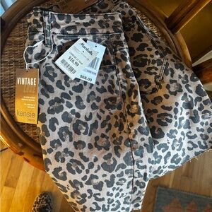 Kensie Animal Print Mini Skirt